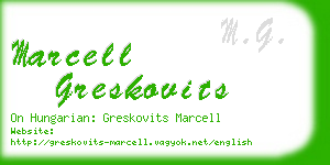 marcell greskovits business card